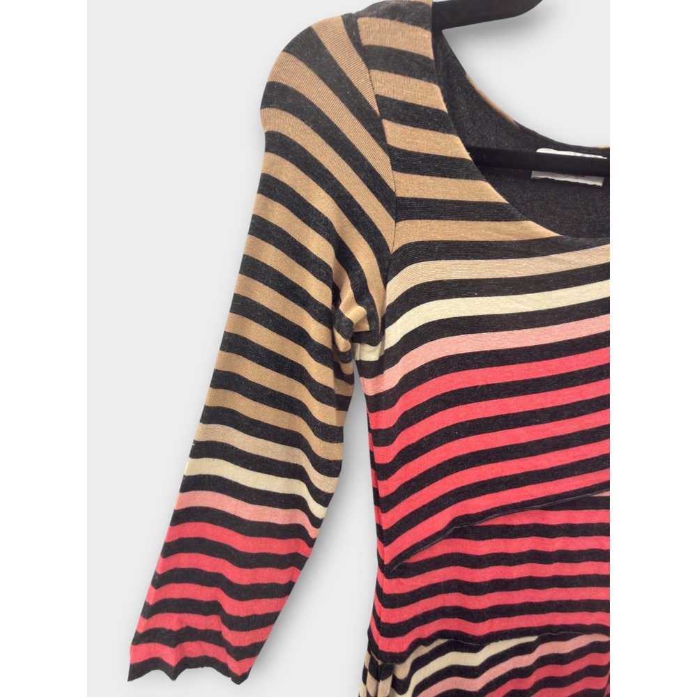 Anthropologie Bailey 44 Striped Column Dress S Bandage Lagenlook Knit Bodycon - Picture 7 of 16